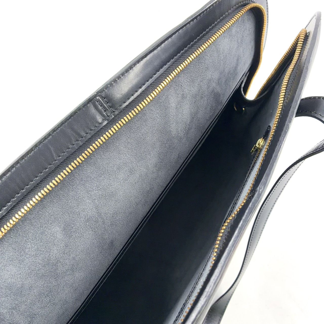 Louis Vuitton Lussac Epi Noir Leather Black Shoulder Bag Gold — view 8