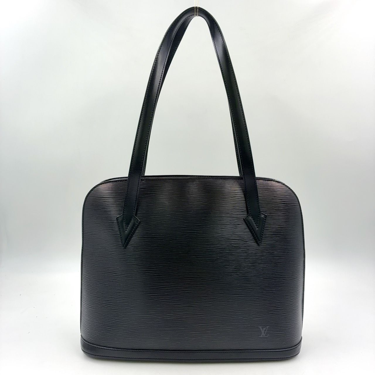 Louis Vuitton Lussac Epi Noir Leather Black Shoulder Bag Gold