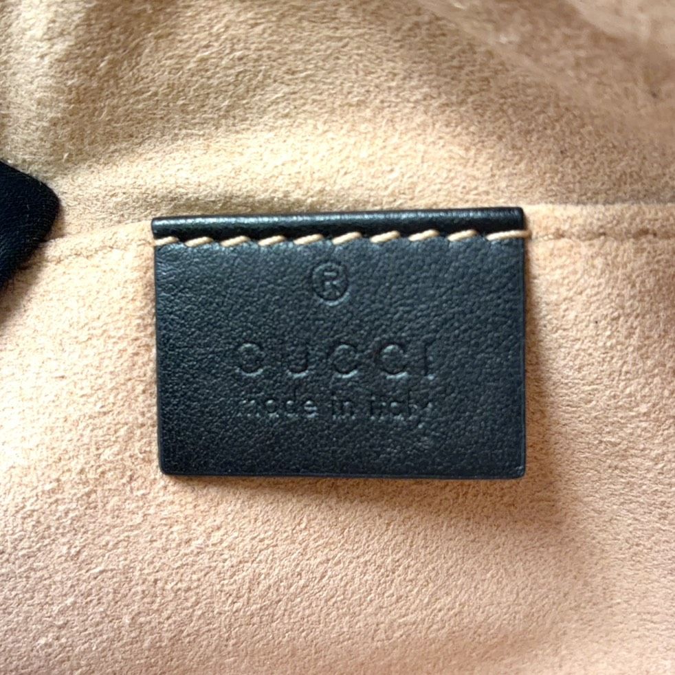 Gucci GG Marmont Quilted Leather Black Shoulder Bag Gold — view 4