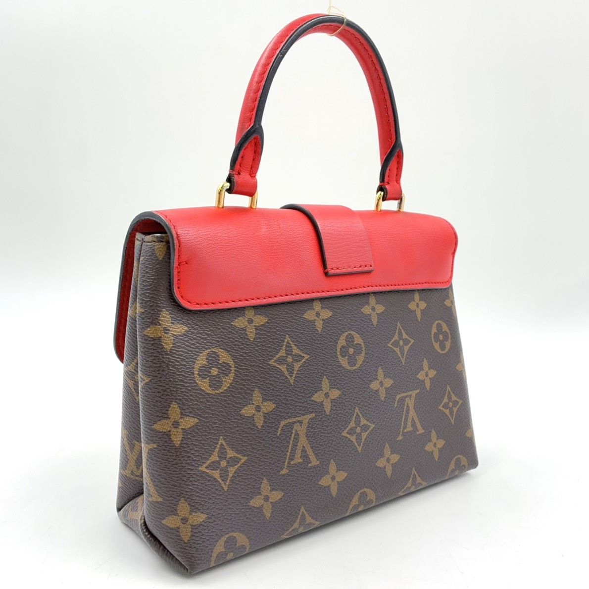 Louis Vuitton Locky BB 2-Way Shoulder Leather Brown Red Handbag Gold — view 2