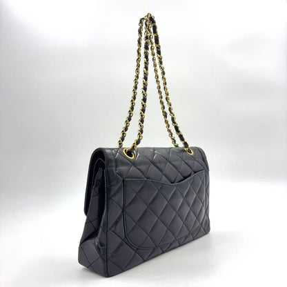 Chanel Limited Edition Quilted Lambskin Black Chain Shoulder Bag Gold — view 2