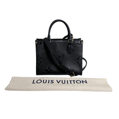 Louis Vuitton Monogram Empreinte Handbag on the Go PM Tote Noir
