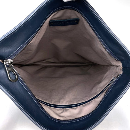 Bottega Veneta Shoulder Bag Intrecciato Leather Navy — view 6
