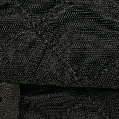 Chanel Shoulder Bag Quilted Chain Canvas Black — view 4