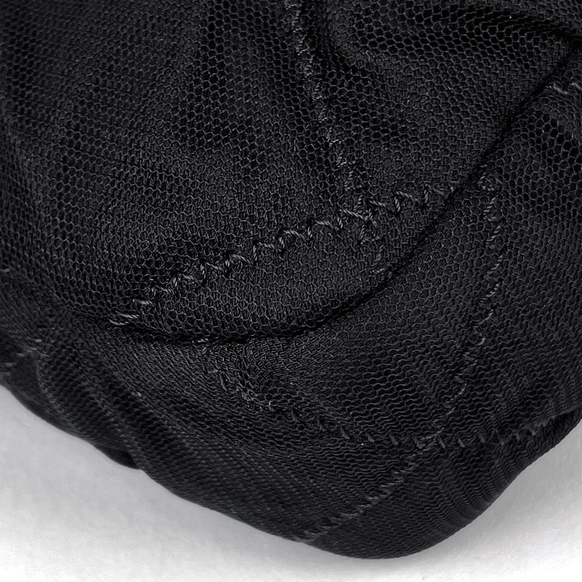 Chanel Shoulder Bag Quilted Chain Canvas Black — view 3