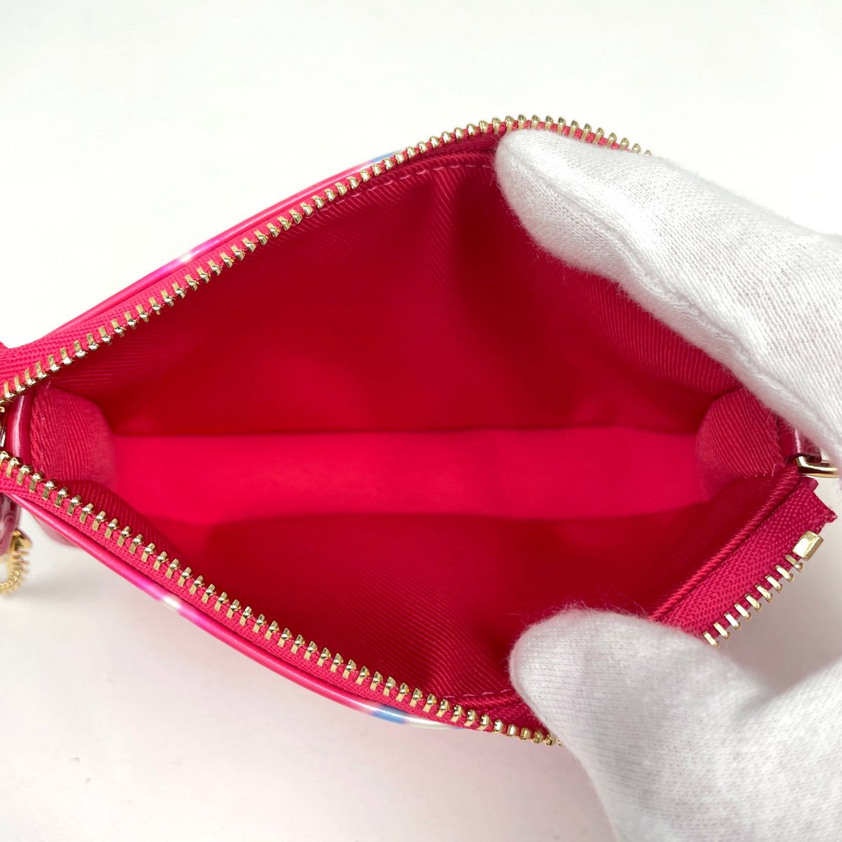 Louis Vuitton Mini Pochette Accessoires Pouch Monogram Vernis Fuchsia — view 5