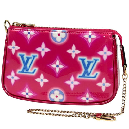 Louis Vuitton Mini Pochette Accessoires Pouch Monogram Vernis Fuchsia
