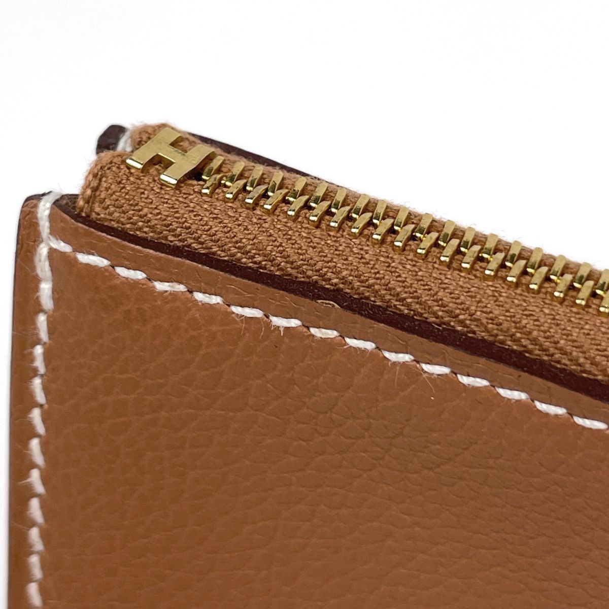 Hermes Zipengo Chaine D'ancre PM Clutch Leather Toffee — view 4