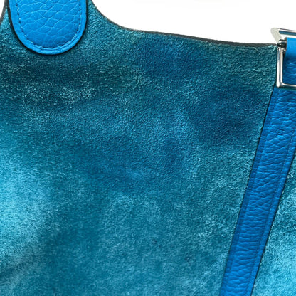 Hermes Picotin Lock MM Handbag Taurillon Clemence Turquoise — view 6