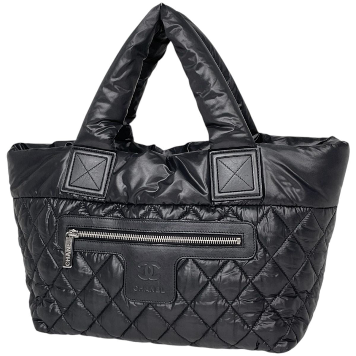 Chanel Tote Coco Cocoon Small CC Logo Nylon Black