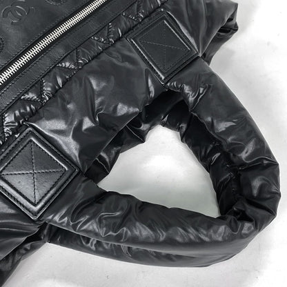 Chanel Tote Coco Cocoon Small CC Logo Nylon Black — view 6