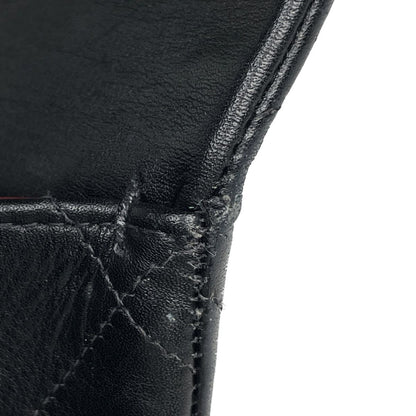Chanel Shoulder Bag Big Quilted CC Logo Leather Black — view 6