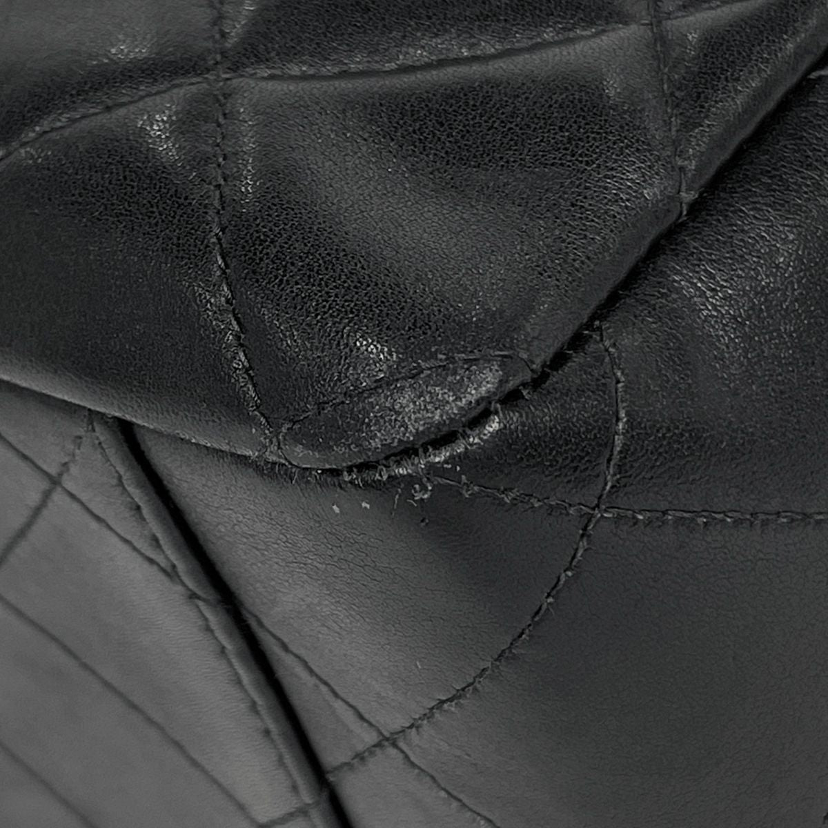 Chanel Shoulder Bag Big Quilted CC Logo Leather Black — view 3