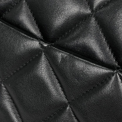 Chanel Shoulder Bag Big Quilted CC Logo Leather Black — view 4
