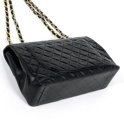 Chanel Shoulder Bag Big Quilted CC Logo Leather Black — view 2