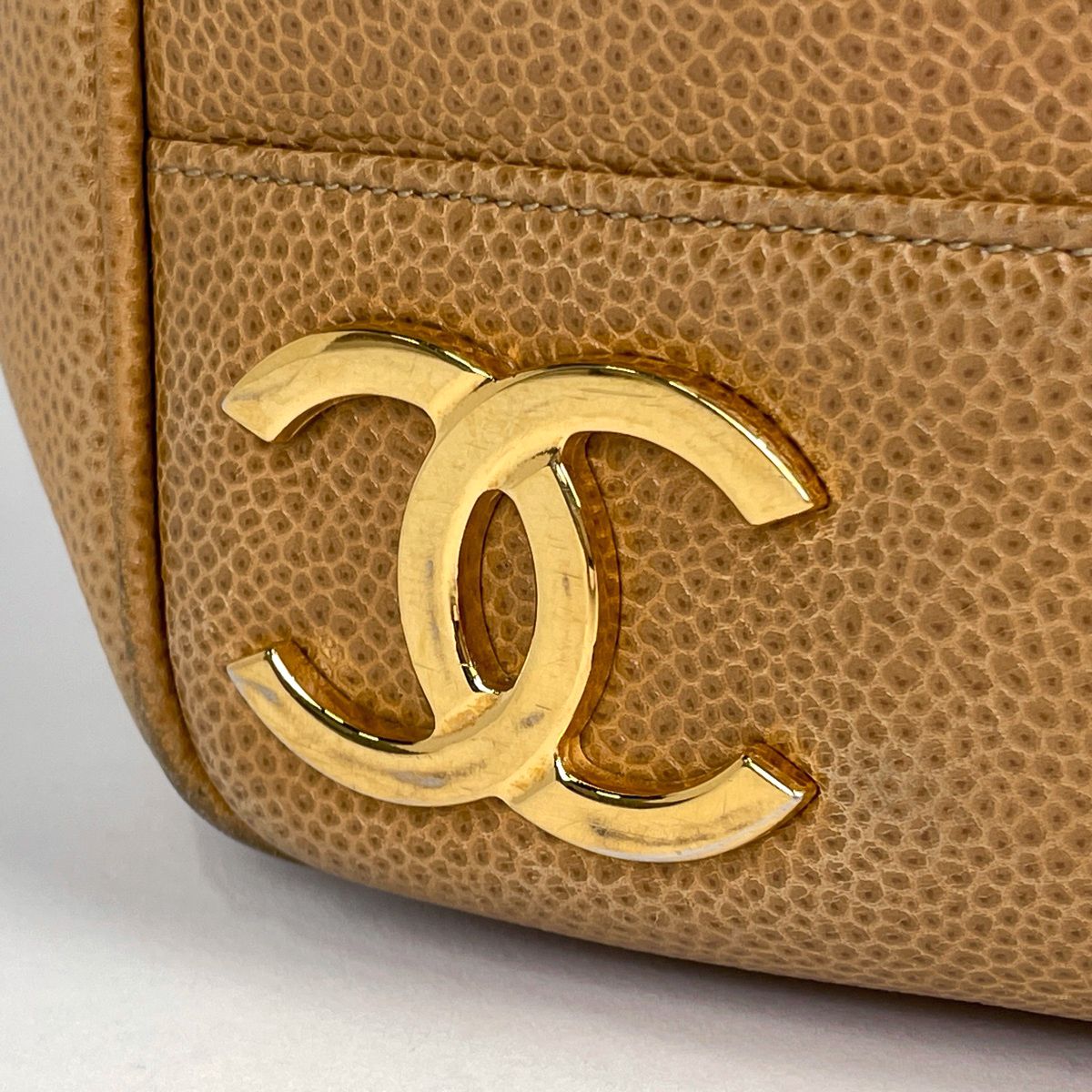 Chanel Tote Triple CC Logo Caviar Leather Brown — view 4