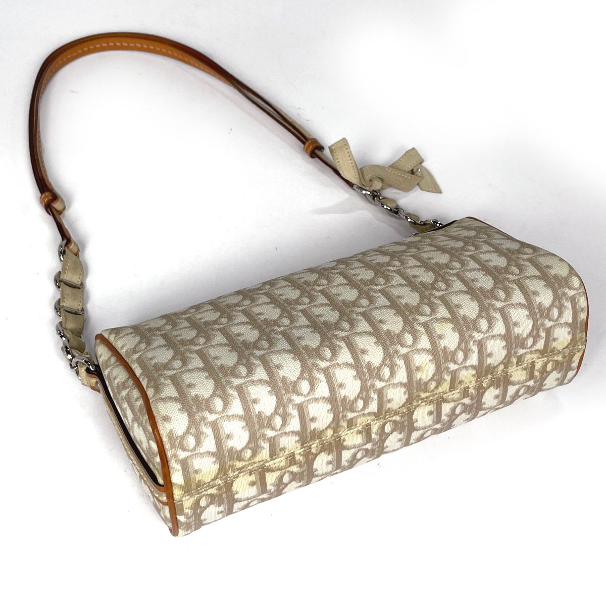Dior Shoulder Bag Trotter Pattern Heart White Brown — view 2