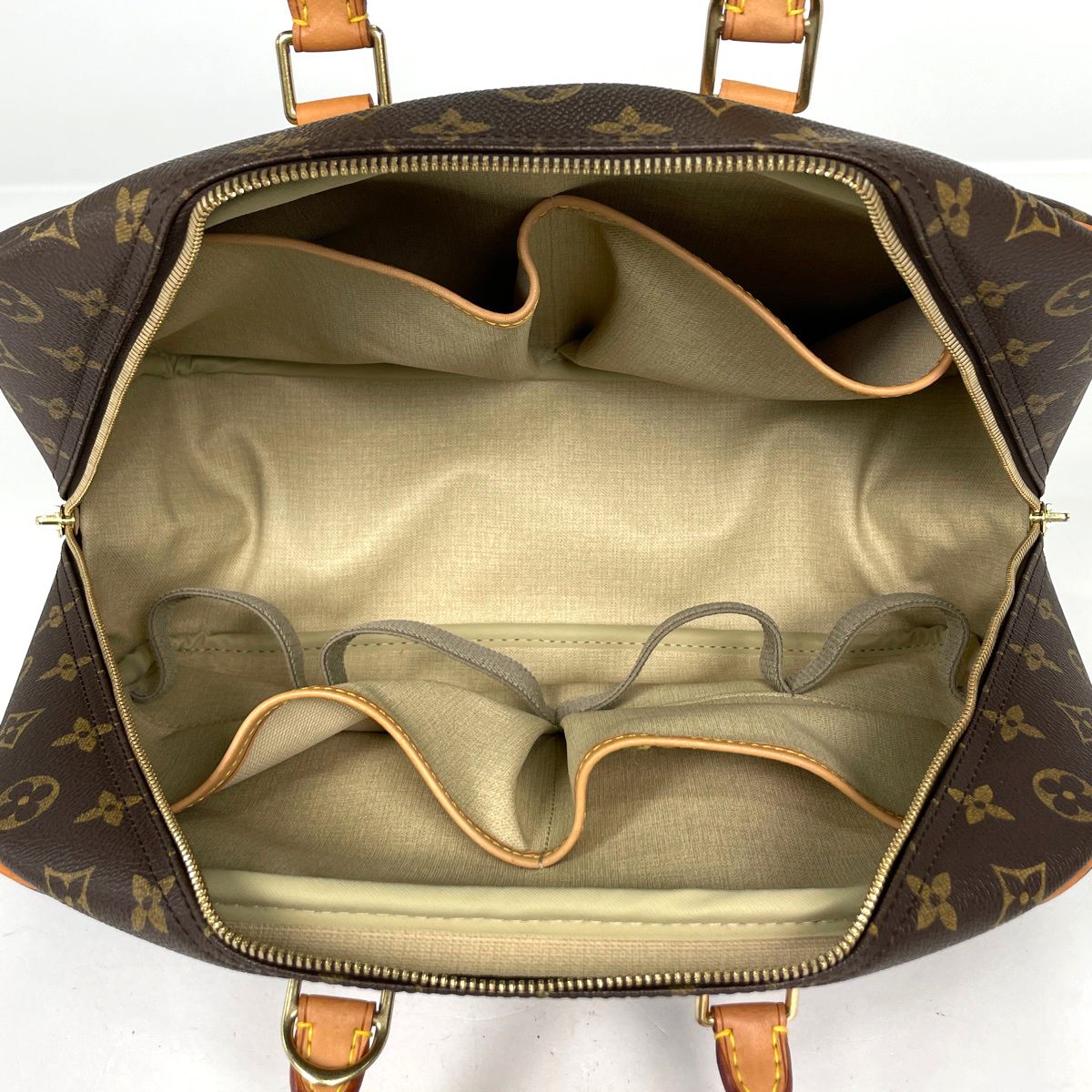 Louis Vuitton Deauville Handbag Handle Bowling Vanity Monogram Brown — view 7