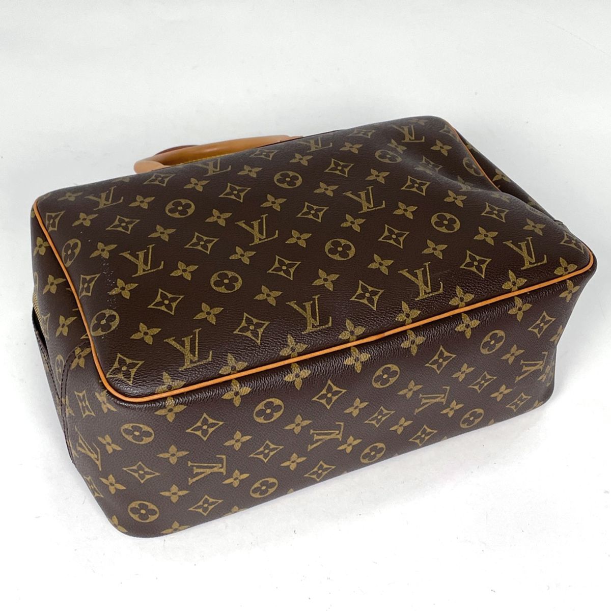 Louis Vuitton Deauville Handbag Handle Bowling Vanity Monogram Brown — view 2
