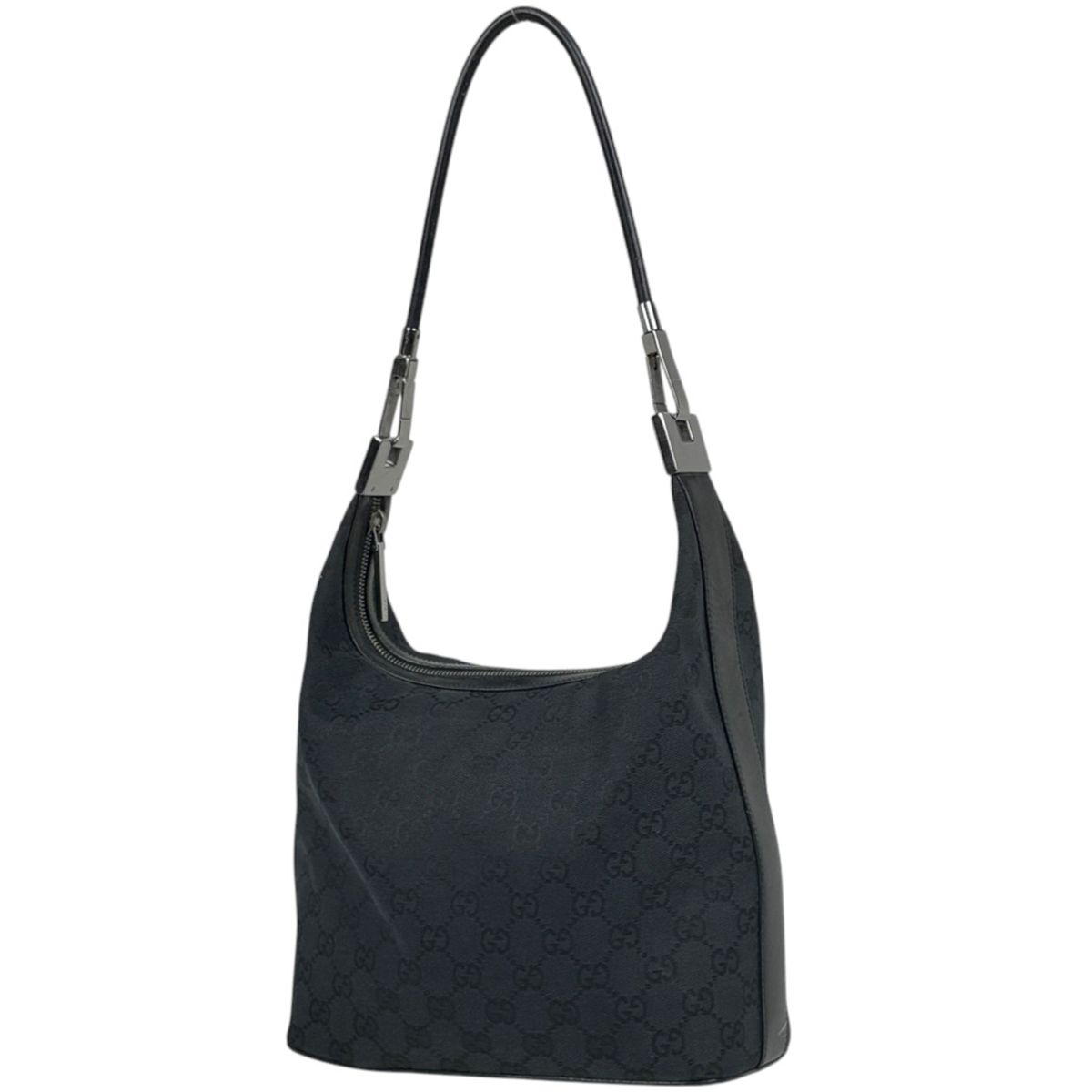 Gucci Shoulder Bag GG Pattern Canvas Black