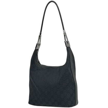 Gucci Shoulder Bag GG Pattern Canvas Black