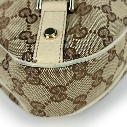 Gucci Shoulder Bag GG Pattern Abbey Canvas Beige White — view 4