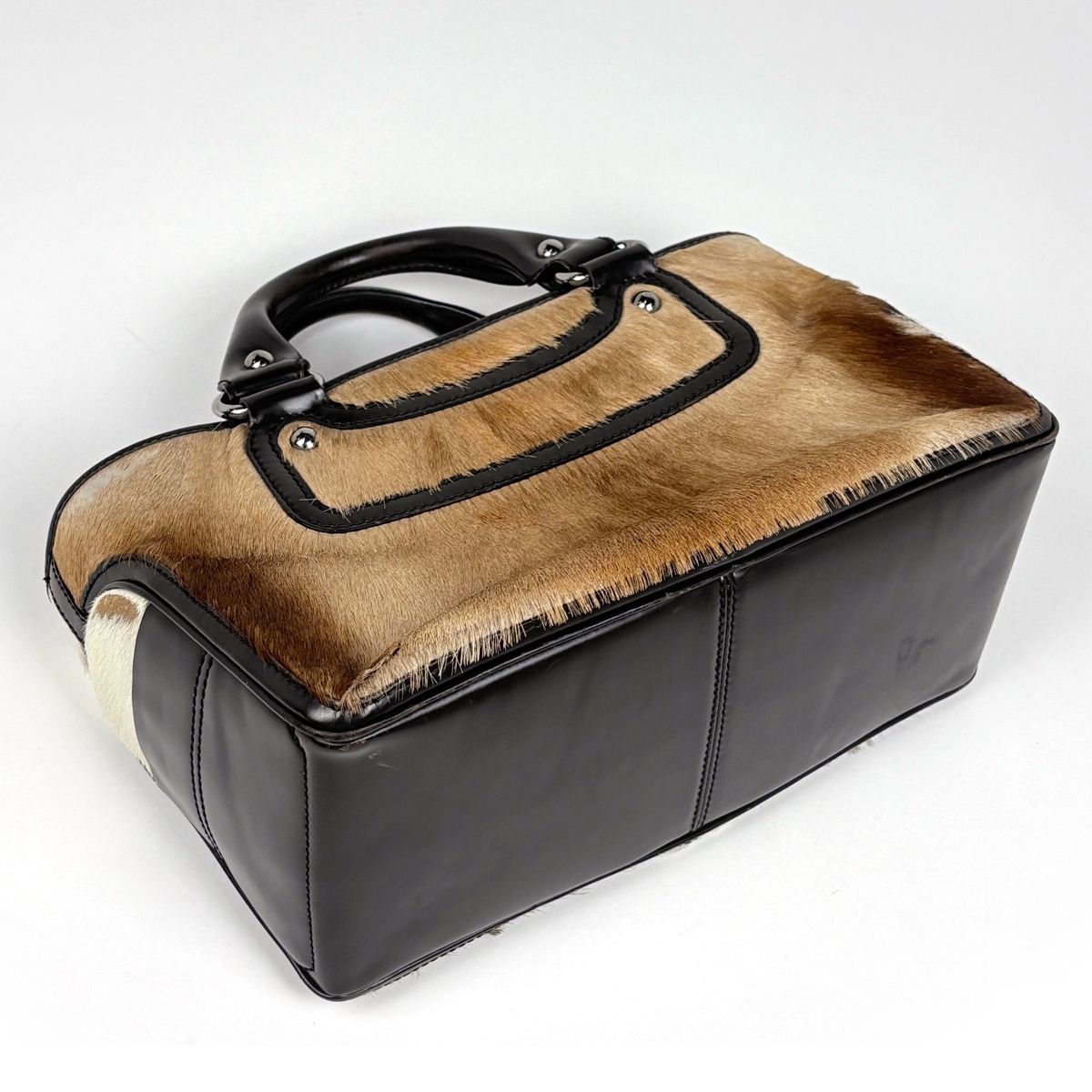 Celine Boogie Bag Handbag Calf Hair Brown — view 2