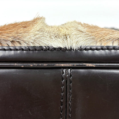 Celine Boogie Bag Handbag Calf Hair Brown — view 4
