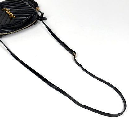 Saint Laurent Shoulder Bag Lou Fringe Leather Black — view 7