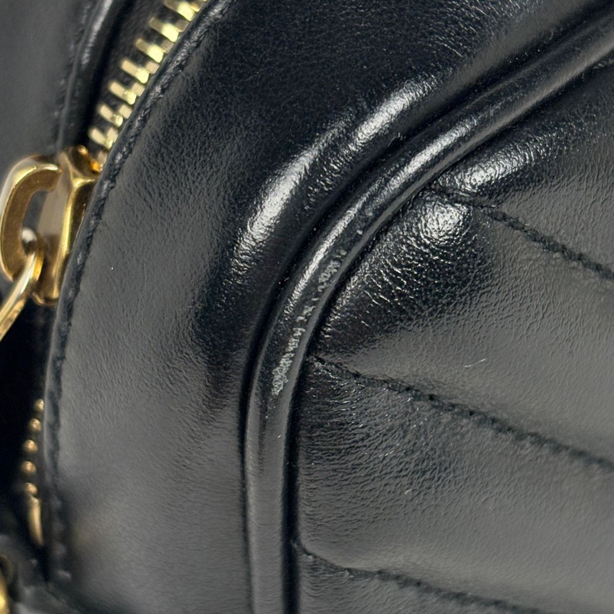 Saint Laurent Shoulder Bag Lou Fringe Leather Black — view 5