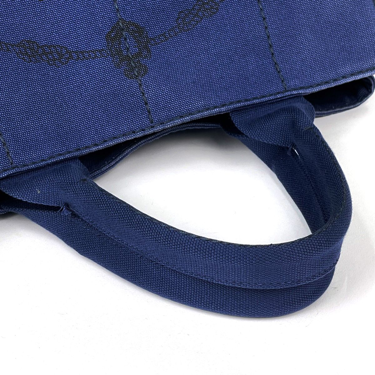 Prada Tote Canapa 2-Way Canvas Blue — view 6
