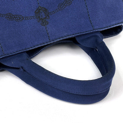 Prada Tote Canapa 2-Way Canvas Blue — view 6