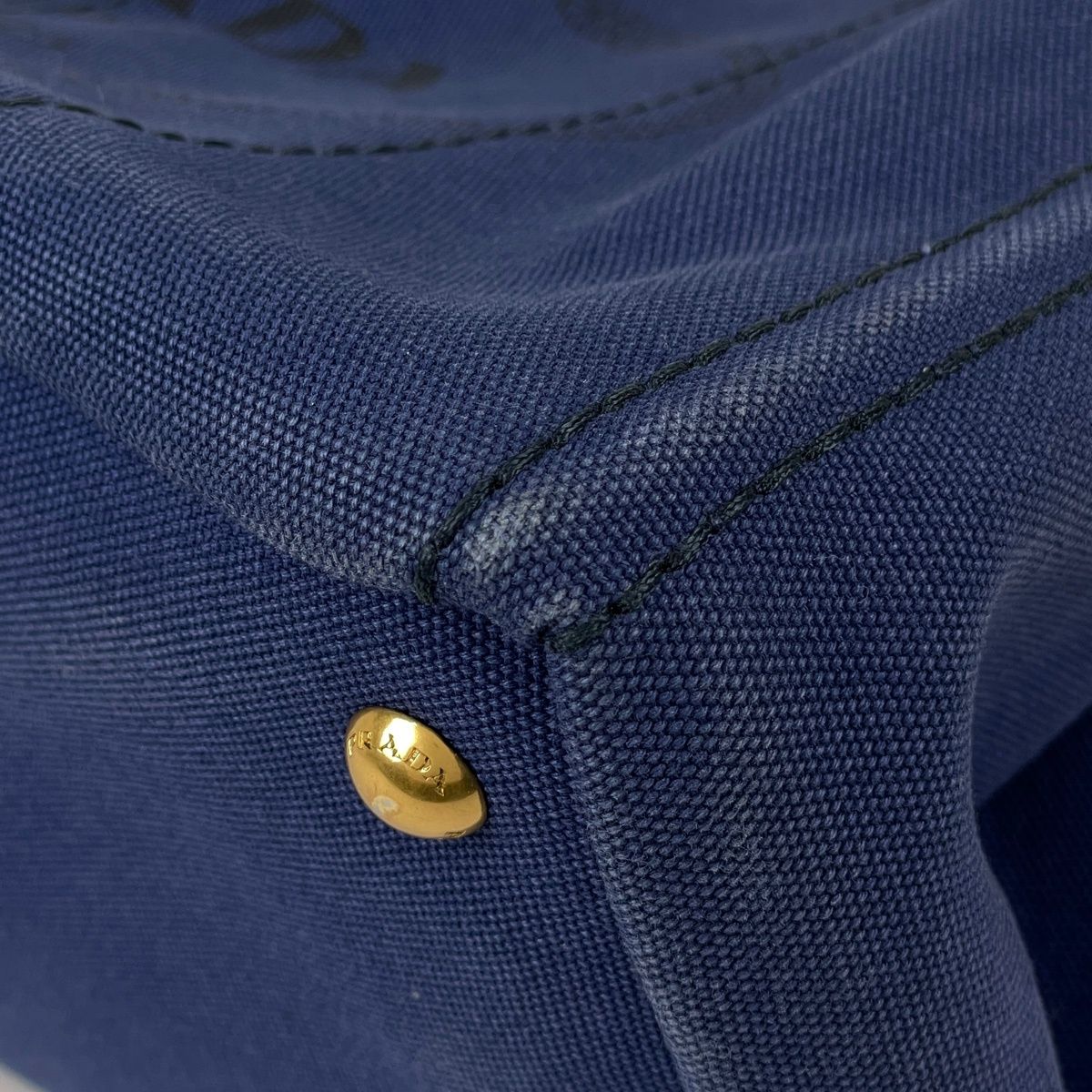 Prada Tote Canapa 2-Way Canvas Blue — view 3