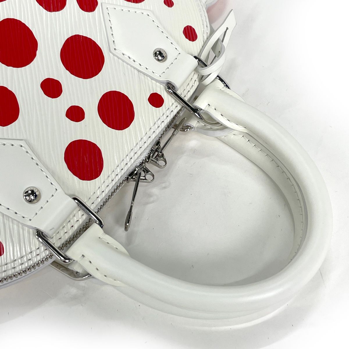 Louis Vuitton Alma BB Handbag 2-Way Yayoi Kusama Dot Epi White — view 6