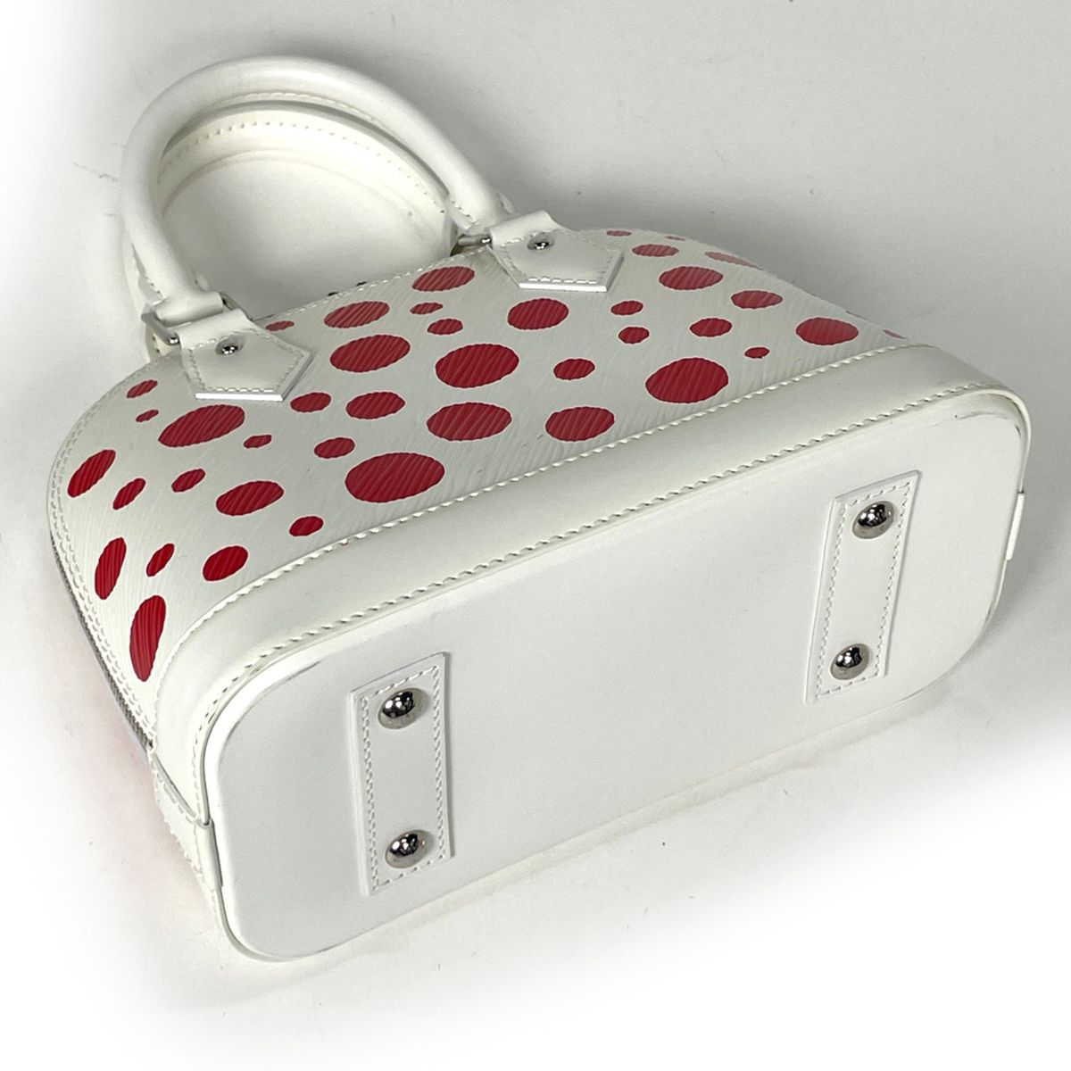 Louis Vuitton Alma BB Handbag 2-Way Yayoi Kusama Dot Epi White — view 2