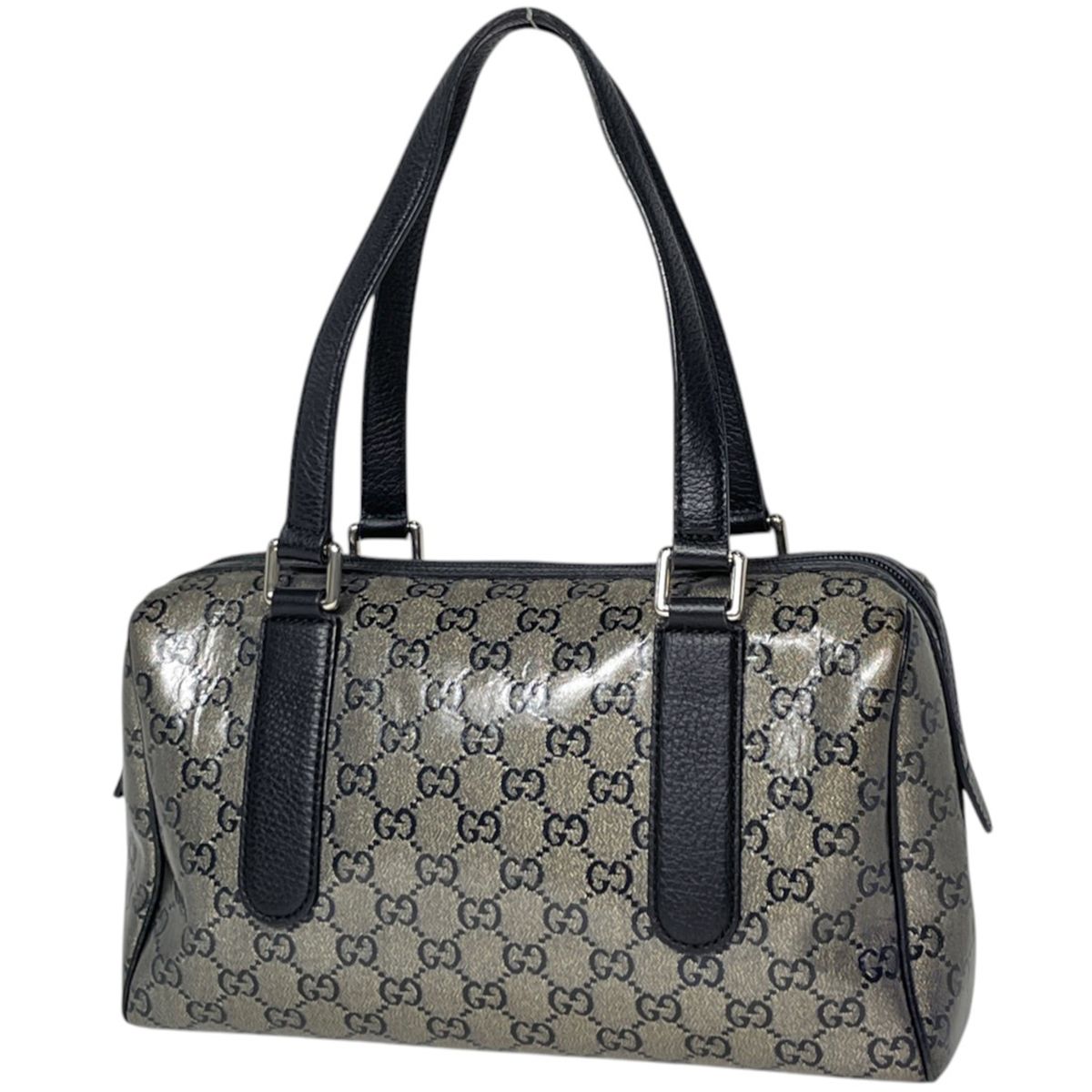 Gucci Handbag GG Crystal Pattern Beige Black
