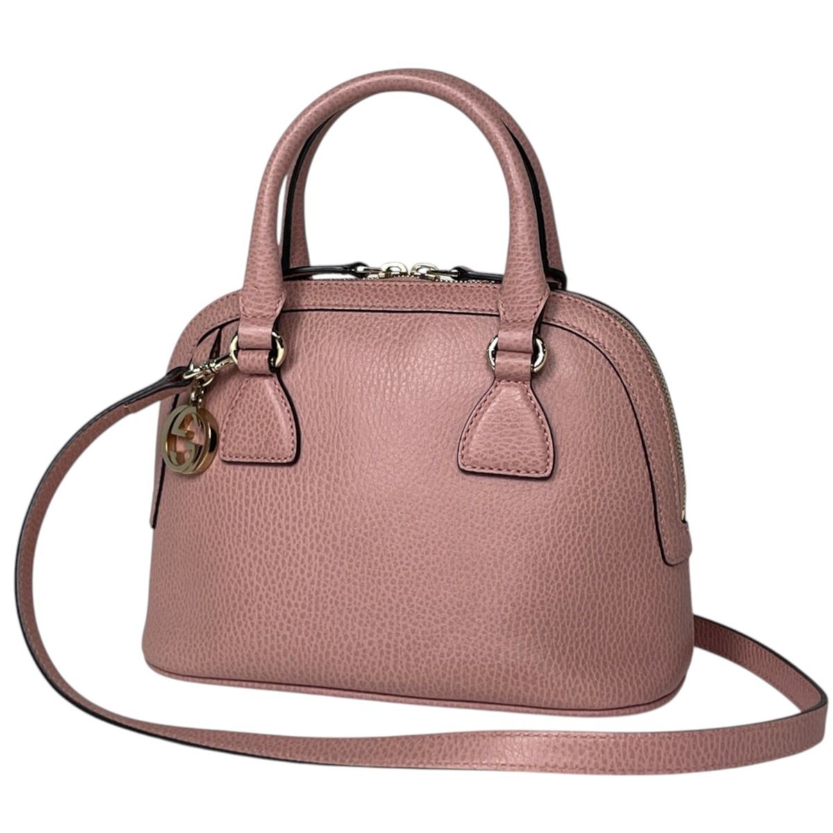 Gucci Handbag Interlocking G 2-Way Leather Pink