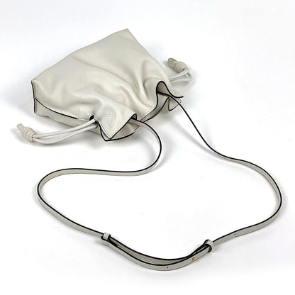 Loewe Clutch Flamenco Mini 2-Way Leather White — view 5
