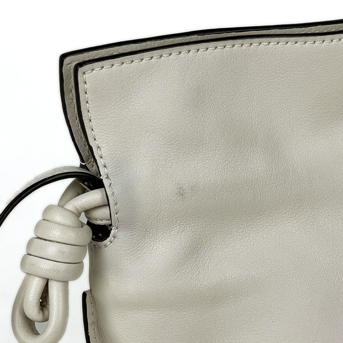 Loewe Clutch Flamenco Mini 2-Way Leather White — view 4