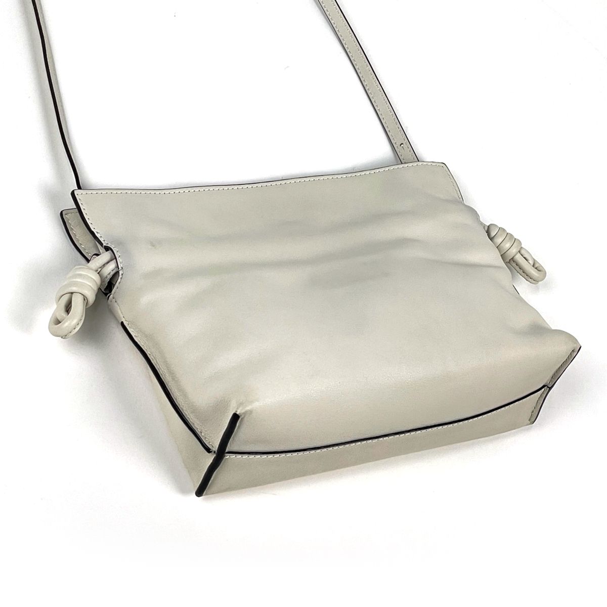 Loewe Clutch Flamenco Mini 2-Way Leather White — view 2