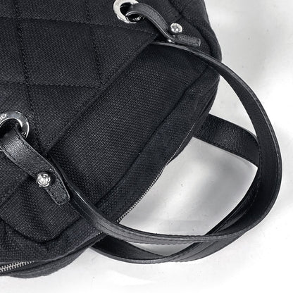 Chanel Handbag CC Logo Fabric Black — view 6