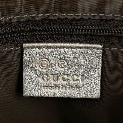 Gucci Shoulder Bag Guccissima Leather Silver — view 8