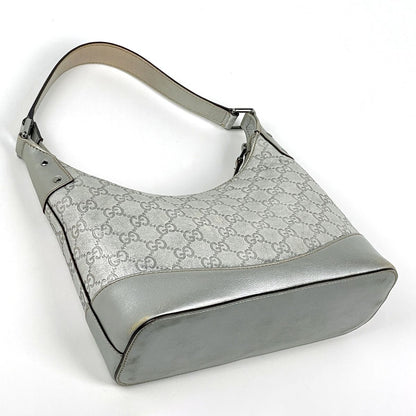 Gucci Shoulder Bag Guccissima Leather Silver — view 2