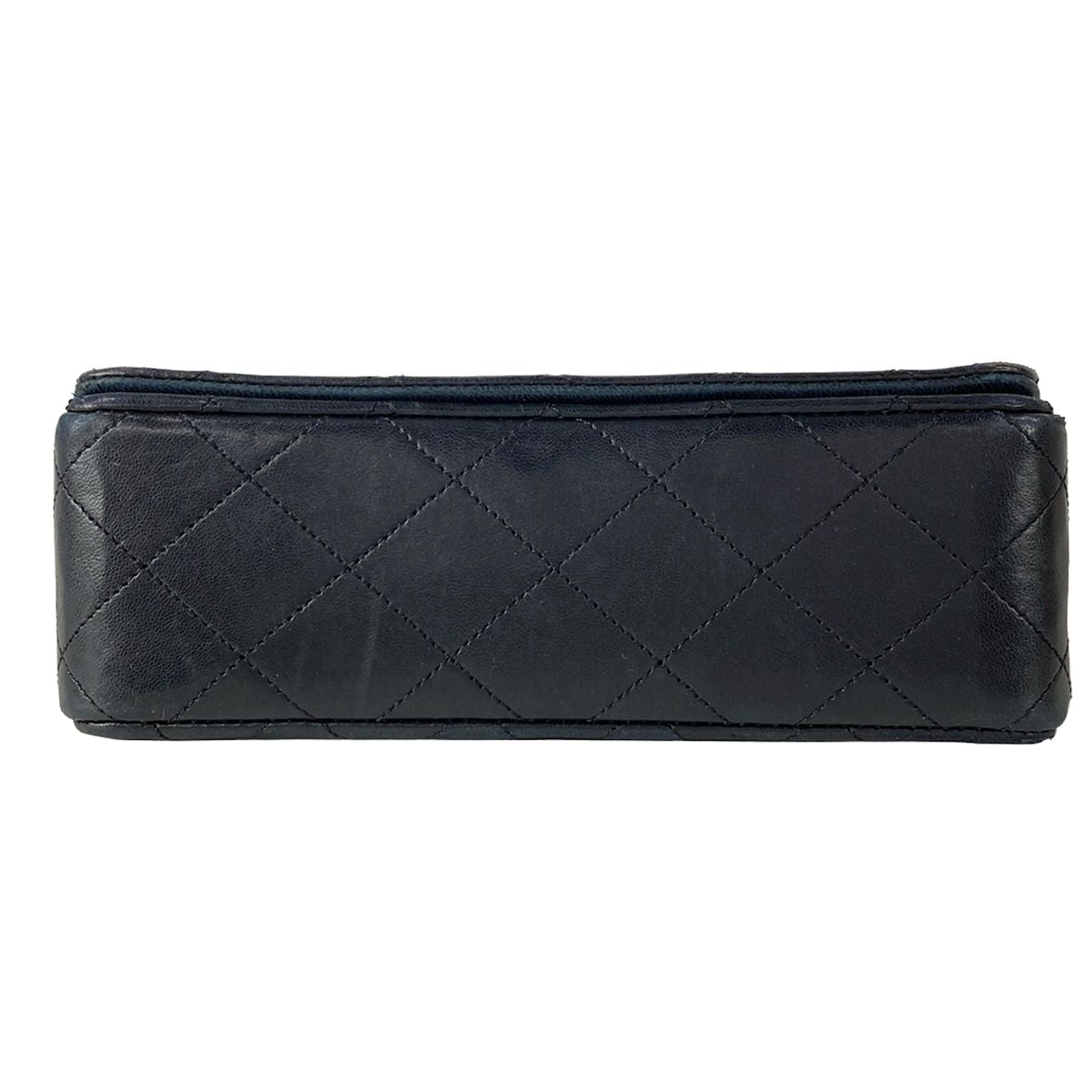 Chanel Shoulder Bag Mini Quilted Black Gold Chain Full Flap Turnlock Lambskin — view 5