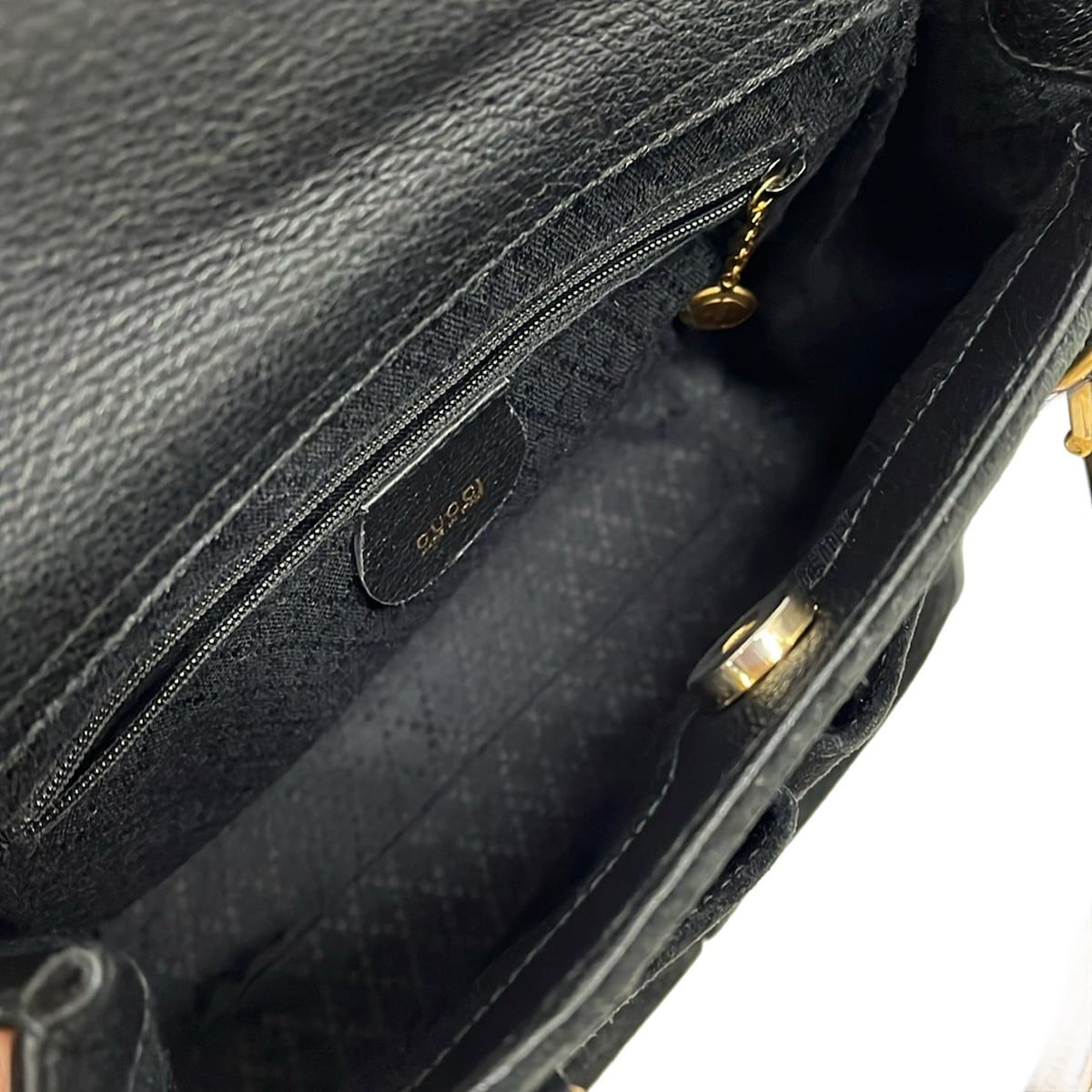 Gucci Handbag Bamboo Black Leather — view 7