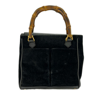 Gucci Handbag Bamboo Black Leather