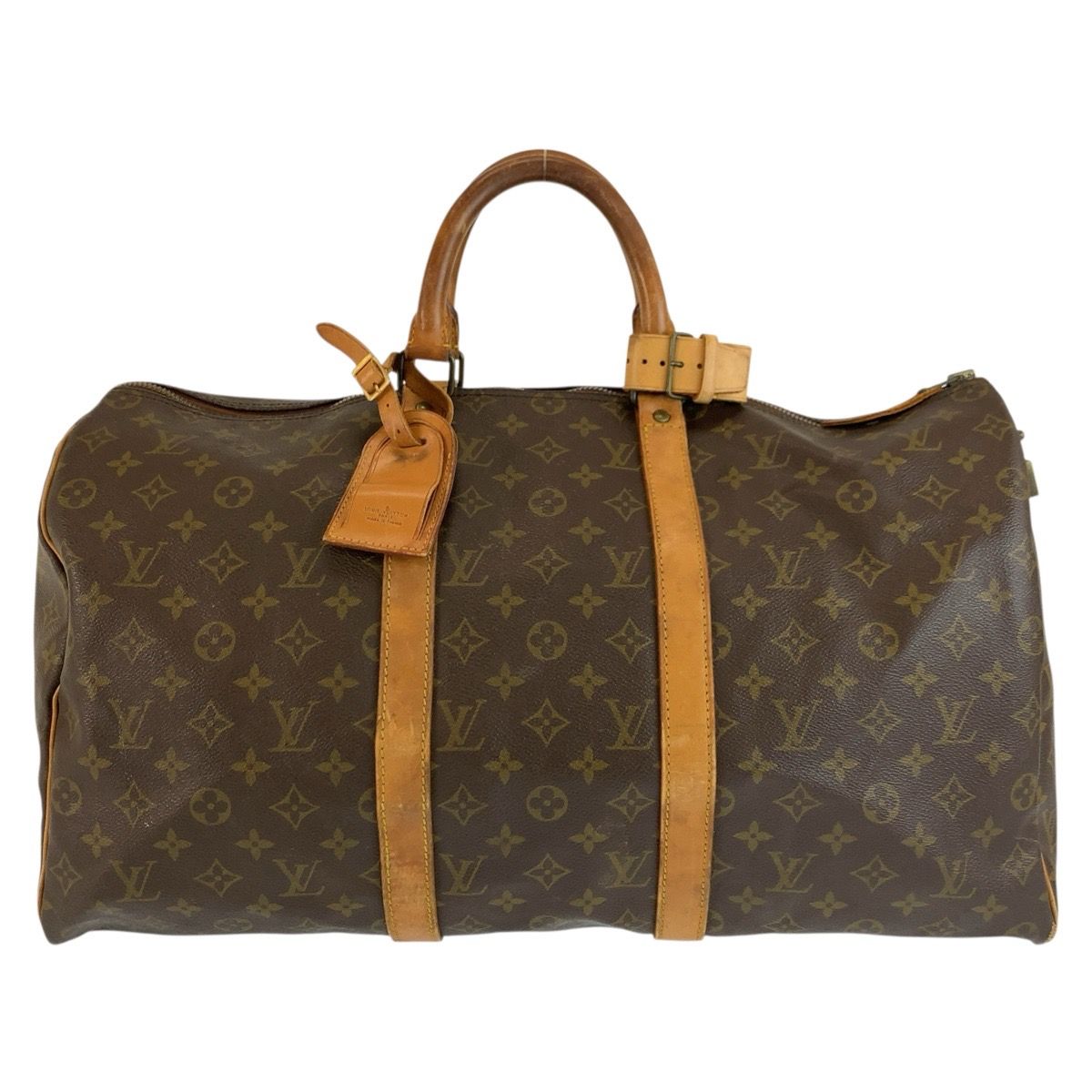 Louis Vuitton Monogram Keepall 50 Brown Gold Boston Bag
