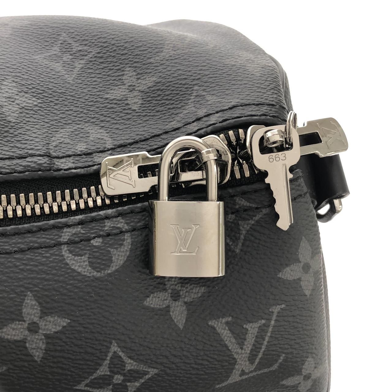 Louis Vuitton Monogram Eclipse Keepall Bandouliere 45 Boston Bag — view 3