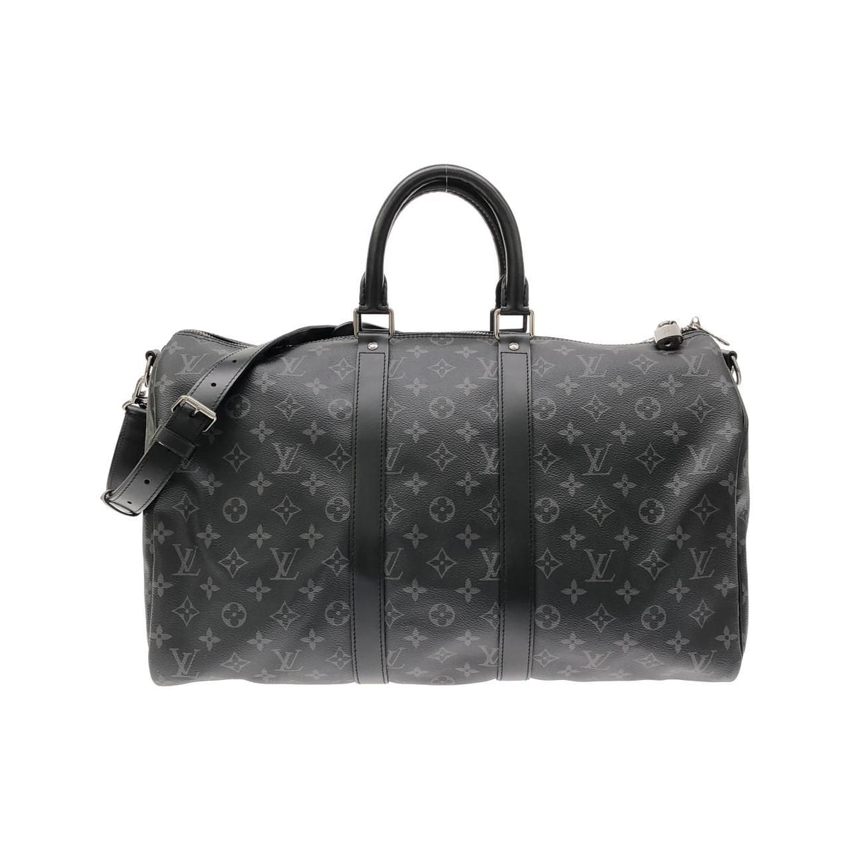 Louis Vuitton Monogram Eclipse Keepall Bandouliere 45 Boston Bag