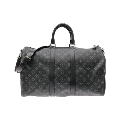 Louis Vuitton Monogram Eclipse Keepall Bandouliere 45 Boston Bag